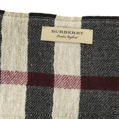 Burberry Wool Reversible Color Check Scarf Camel Check 3 of 4