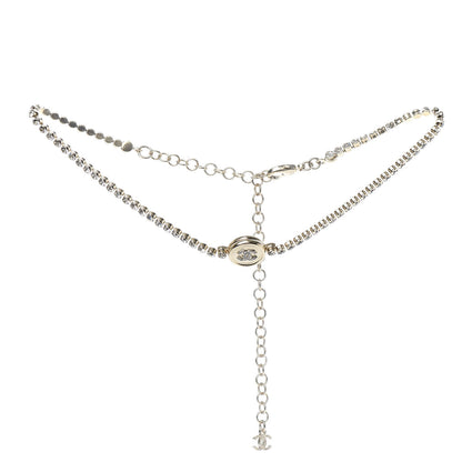 Chanel Crystal CC Chain Short Necklace Gold 3 of 5
