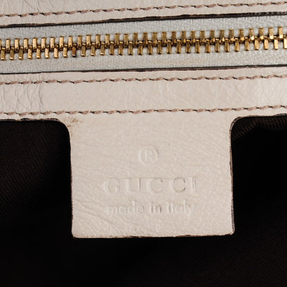 Gucci Monogram Horsebit Nail Medium Boston White 8 of 9