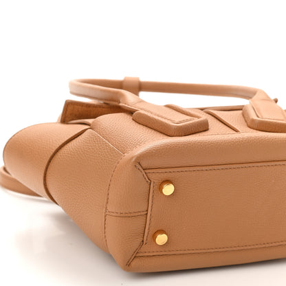 Bottega Veneta Grained Calfskin Maxi Intrecciato Mini Arco Caramel 9 of 10