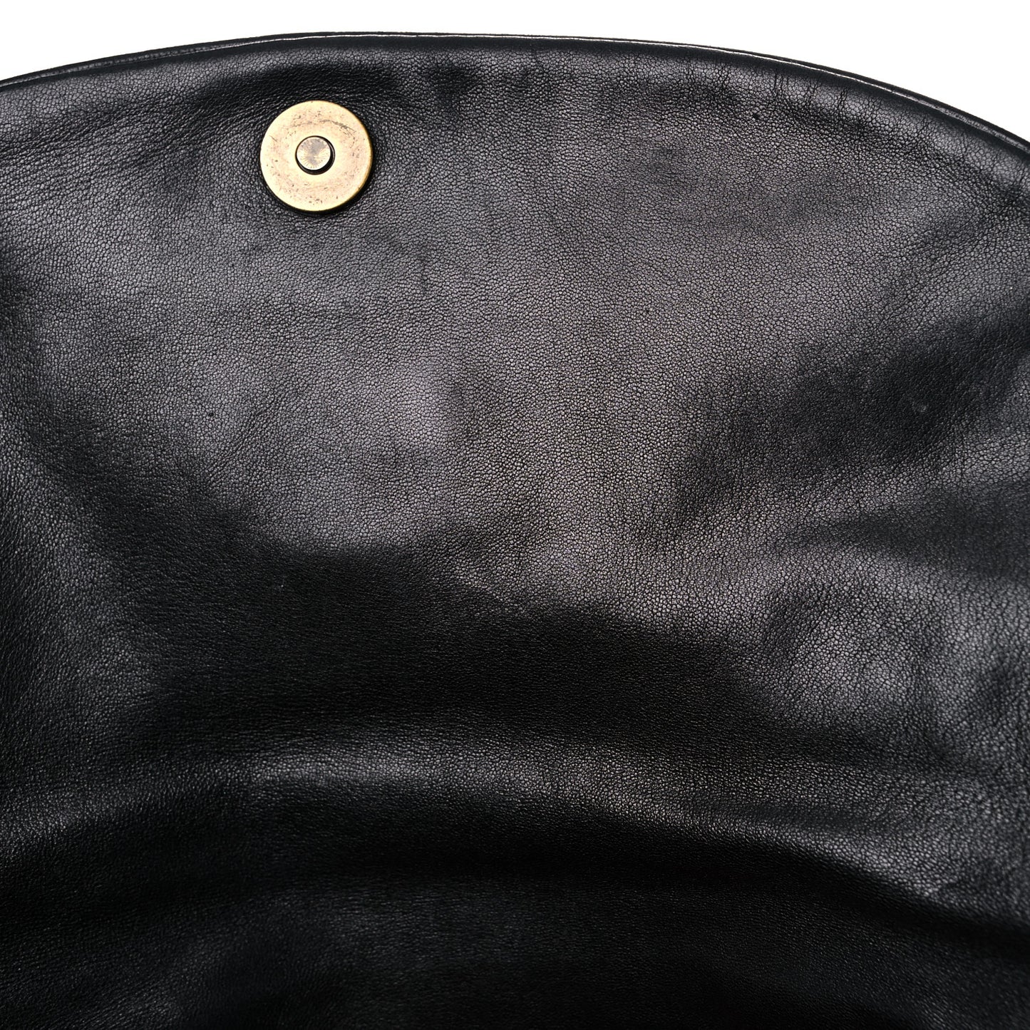 Lambskin Cannage Flap Messenger Bag Black