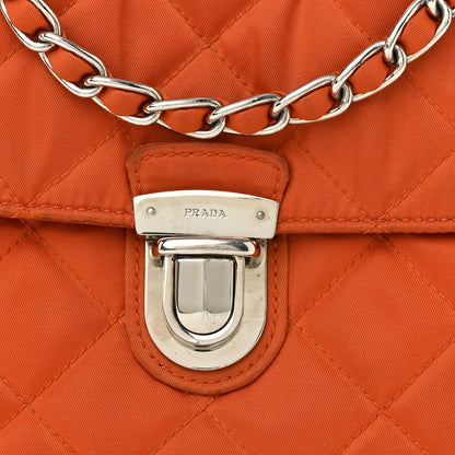 Prada Nylon Tessuto Impuntu Quilted Flap Orange 7 of 9