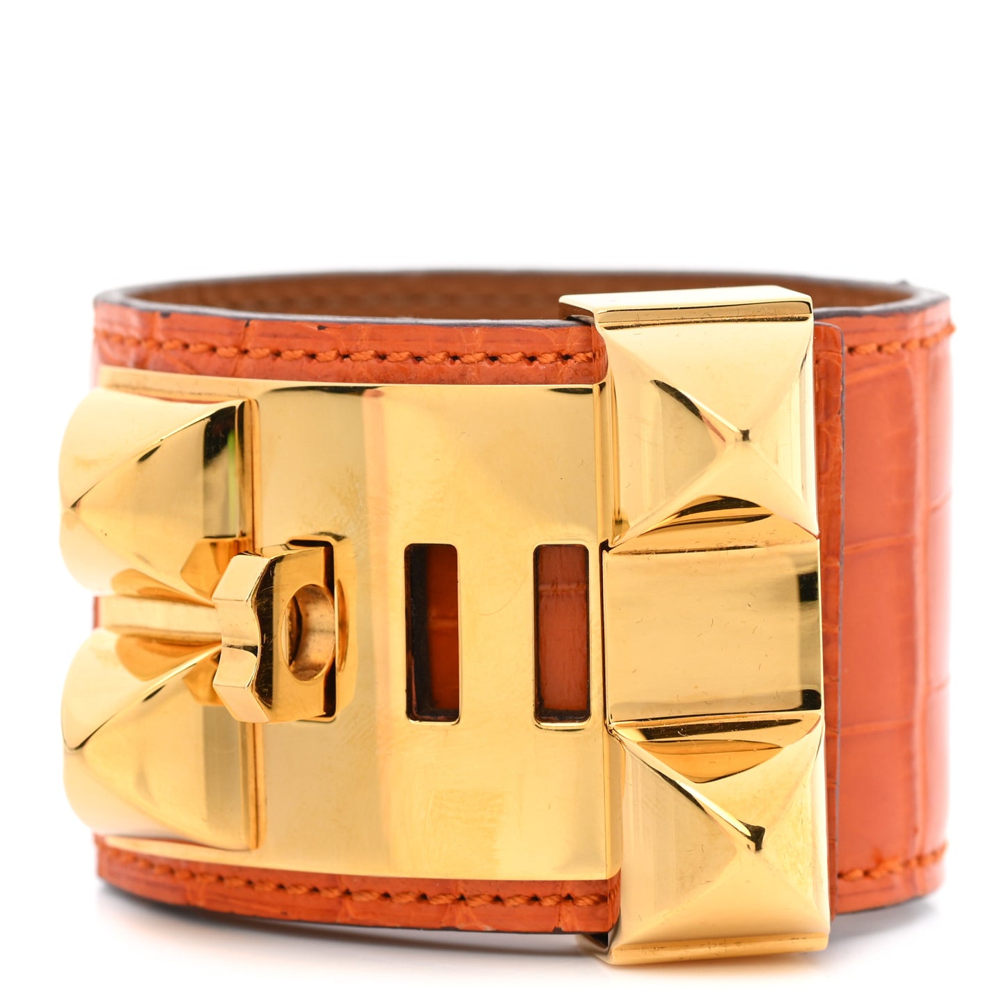 Matte Alligator Collier De Chien CDC Bracelet S Orange