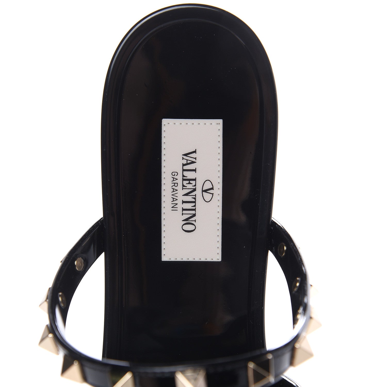 Valentino Garavani PVC Jelly Rockstud Caged Flat Thong Sandals 41 Black 6 of 8