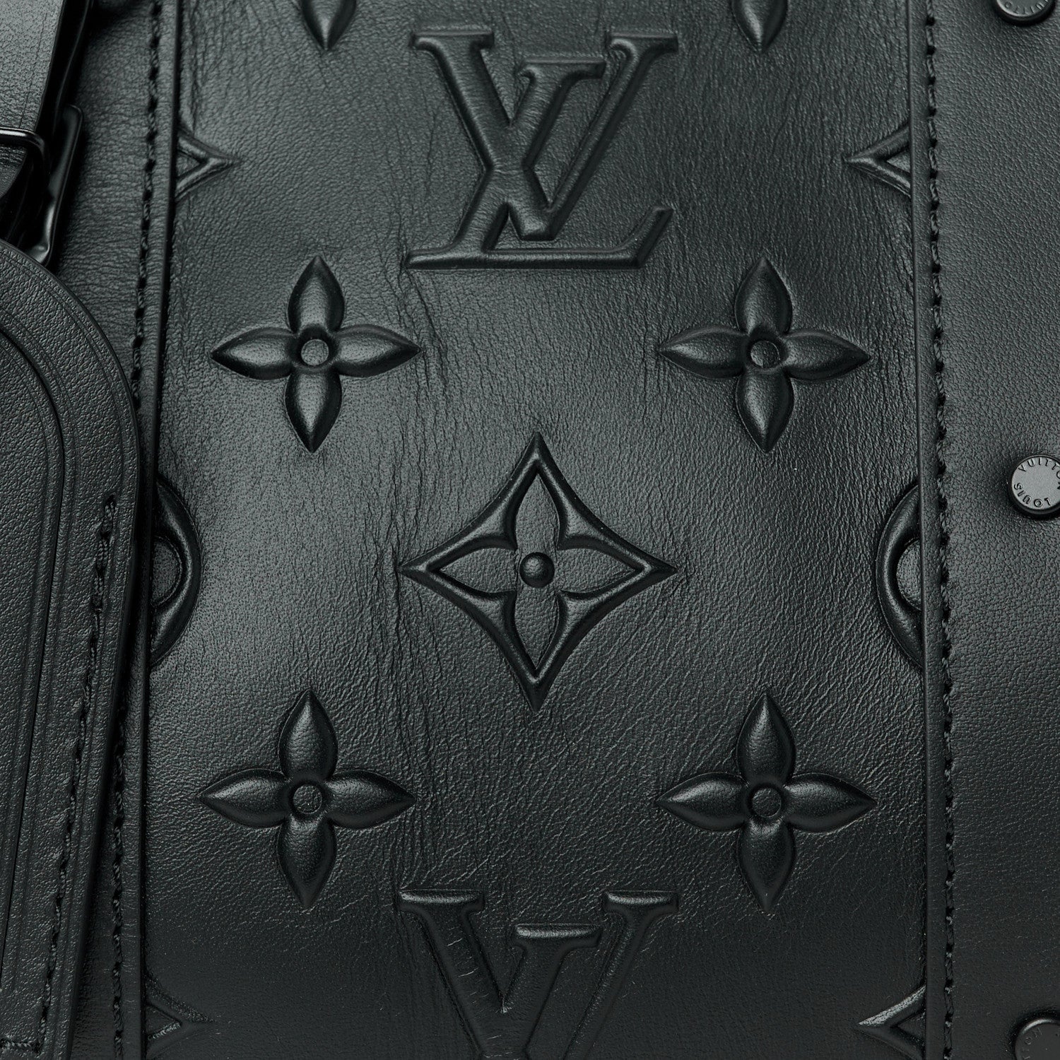 Louis Vuitton Monogram Seal City Keepall Black 8 of 10