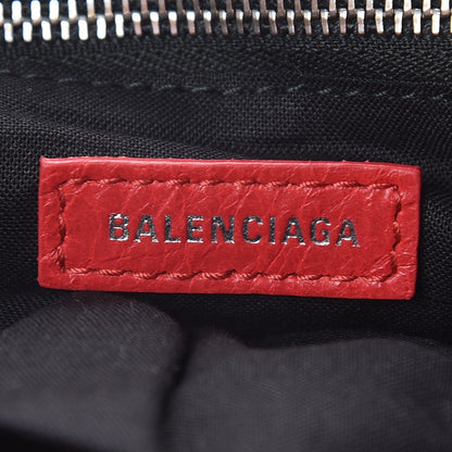 Balenciaga Agneau Arena Classic Silver Hardware S City Logo Strap Rouge Cardinal Black 6 of 7