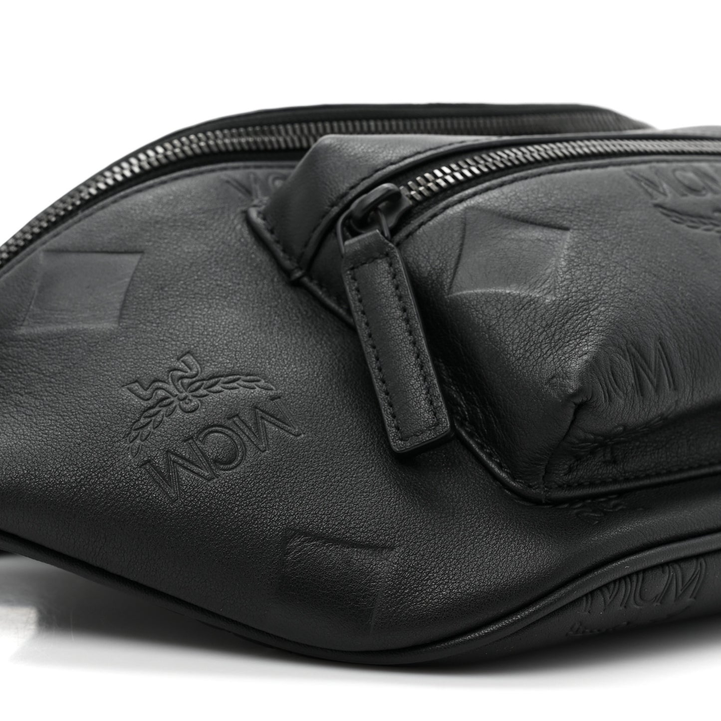 Calfskin Maxi Monogram Fursten Belt Bag Black