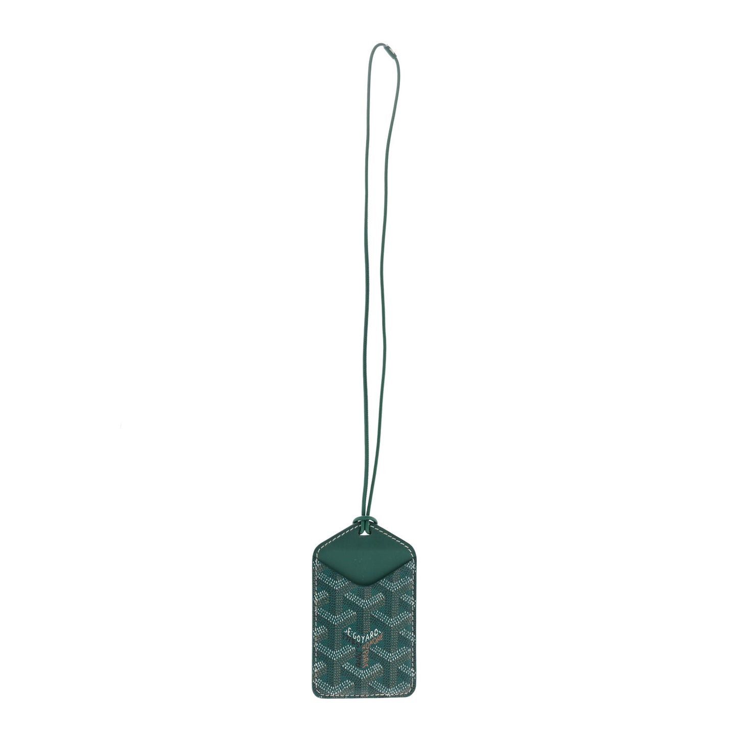 Goyardine Luggage Tag Green