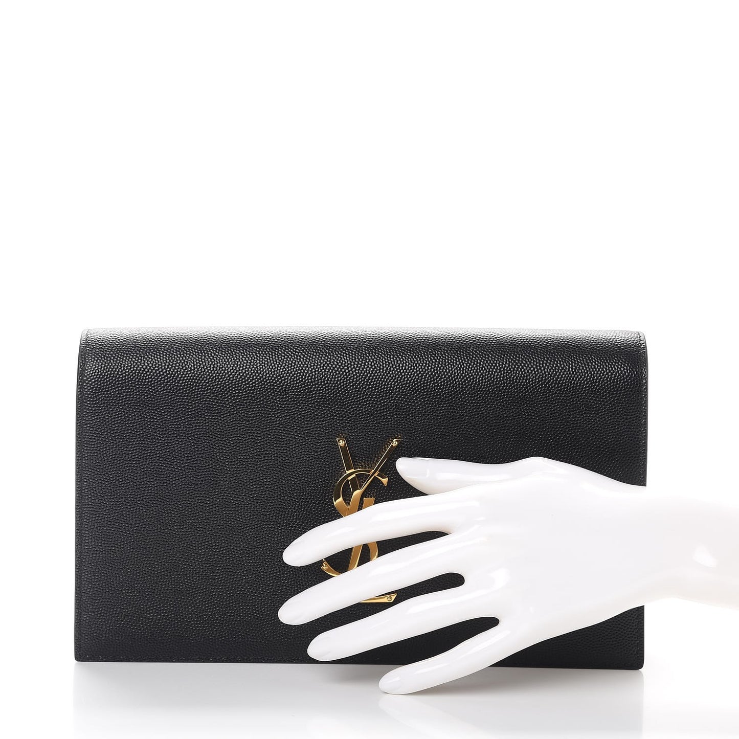 Grain De Poudre Classic Monogram Kate Clutch Black