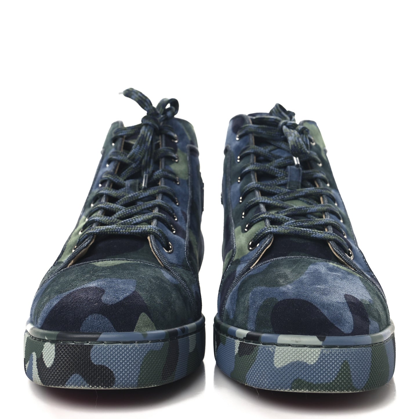 Veau Velours Camouflage Louis Orlato High Top Sneakers 43 Multi