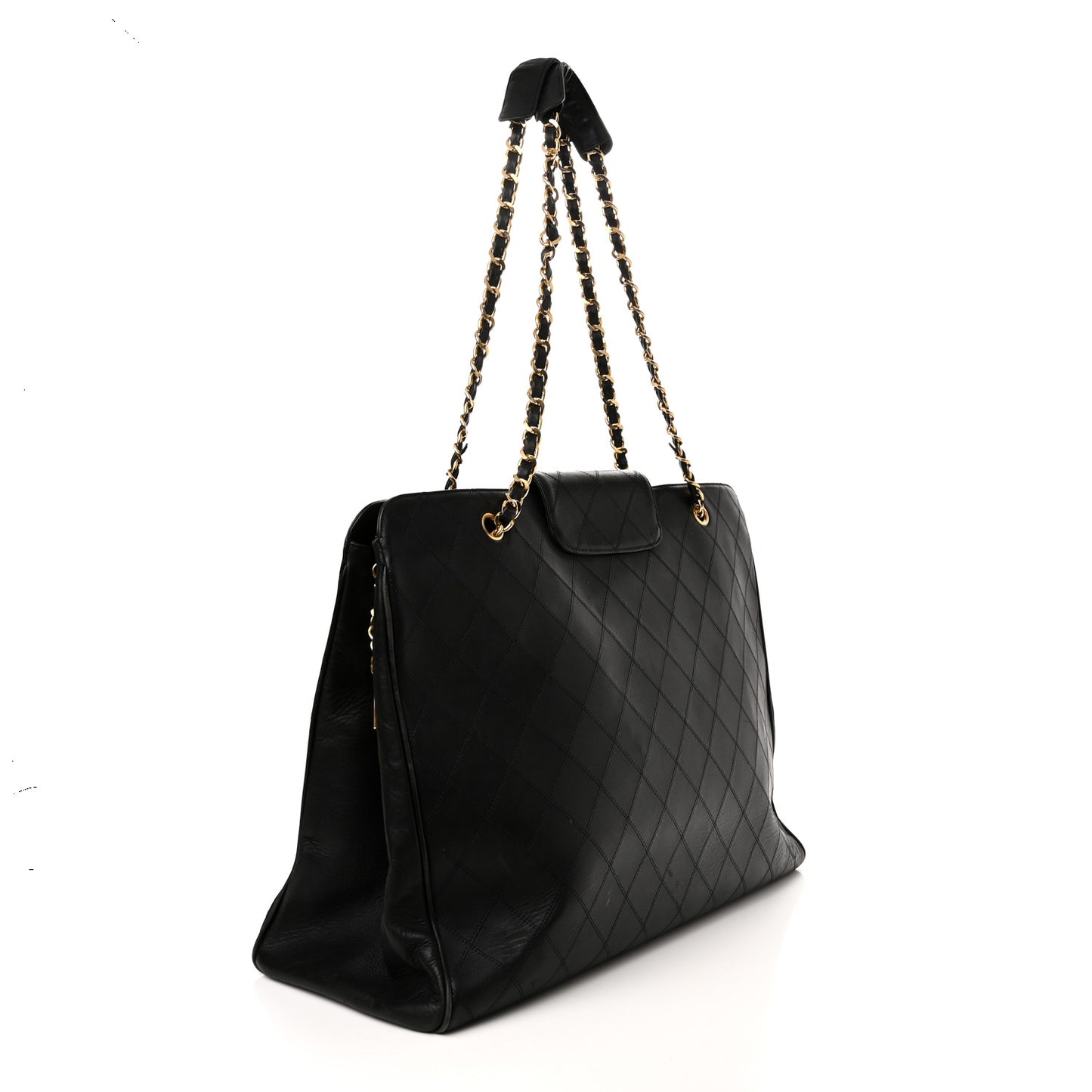 Calfskin Stitched XL Weekender Black