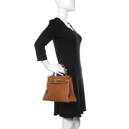 Hermes Courchevel Kelly Retourne 28 Gold 2 of 19