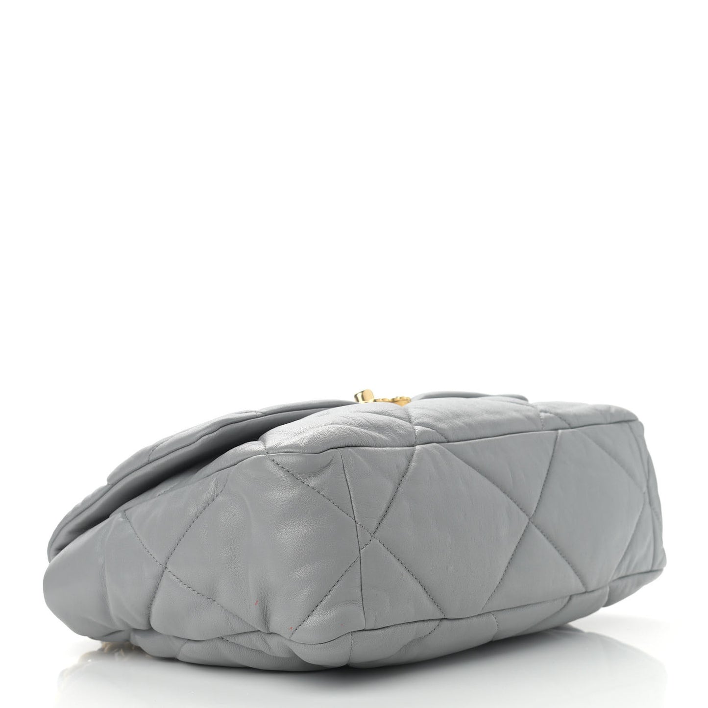 Lambskin Quilted Large Chanel 19 Flap Grey