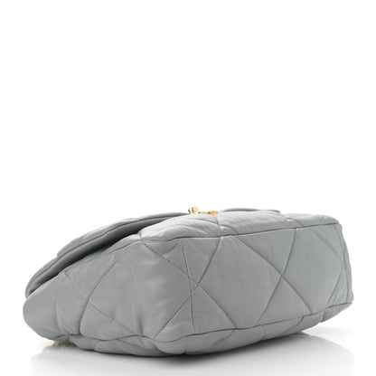Chanel Lambskin Quilted Large Chanel 19 Flap Grey 4 of 16