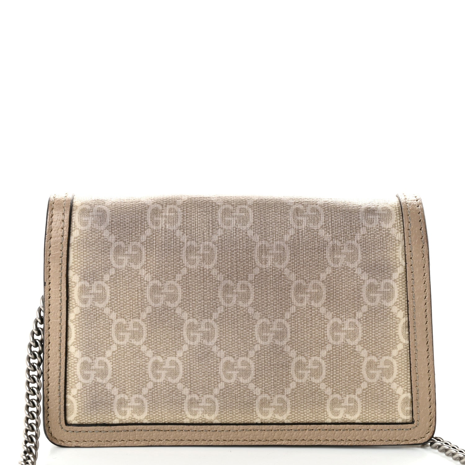 Gucci GG Supreme Monogram Textured Dollar Calfskin Super Mini Dionysus Shoulder Bag Beige Mystic White Oatmeal 12 of 12
