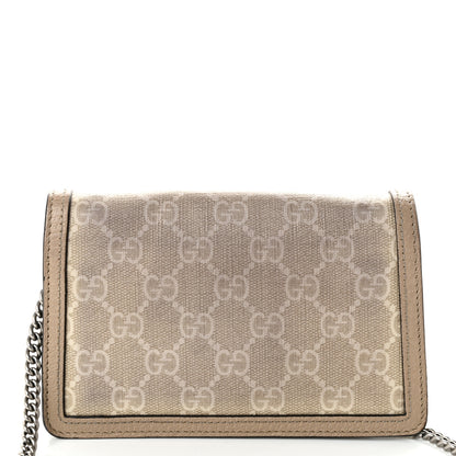 Gucci GG Supreme Monogram Textured Dollar Calfskin Super Mini Dionysus Shoulder Bag Beige Mystic White Oatmeal 12 of 12