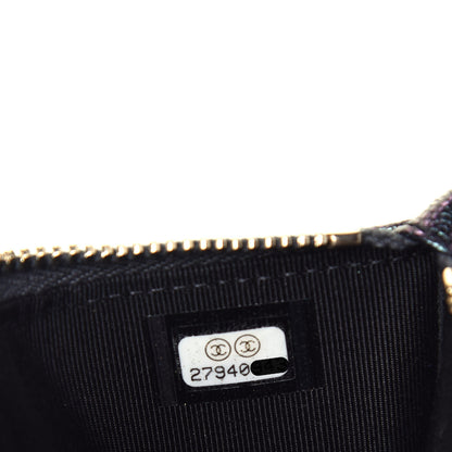 Chanel Iridescent Caviar Quilted Flap Zip Card Holder Black 14 of 15