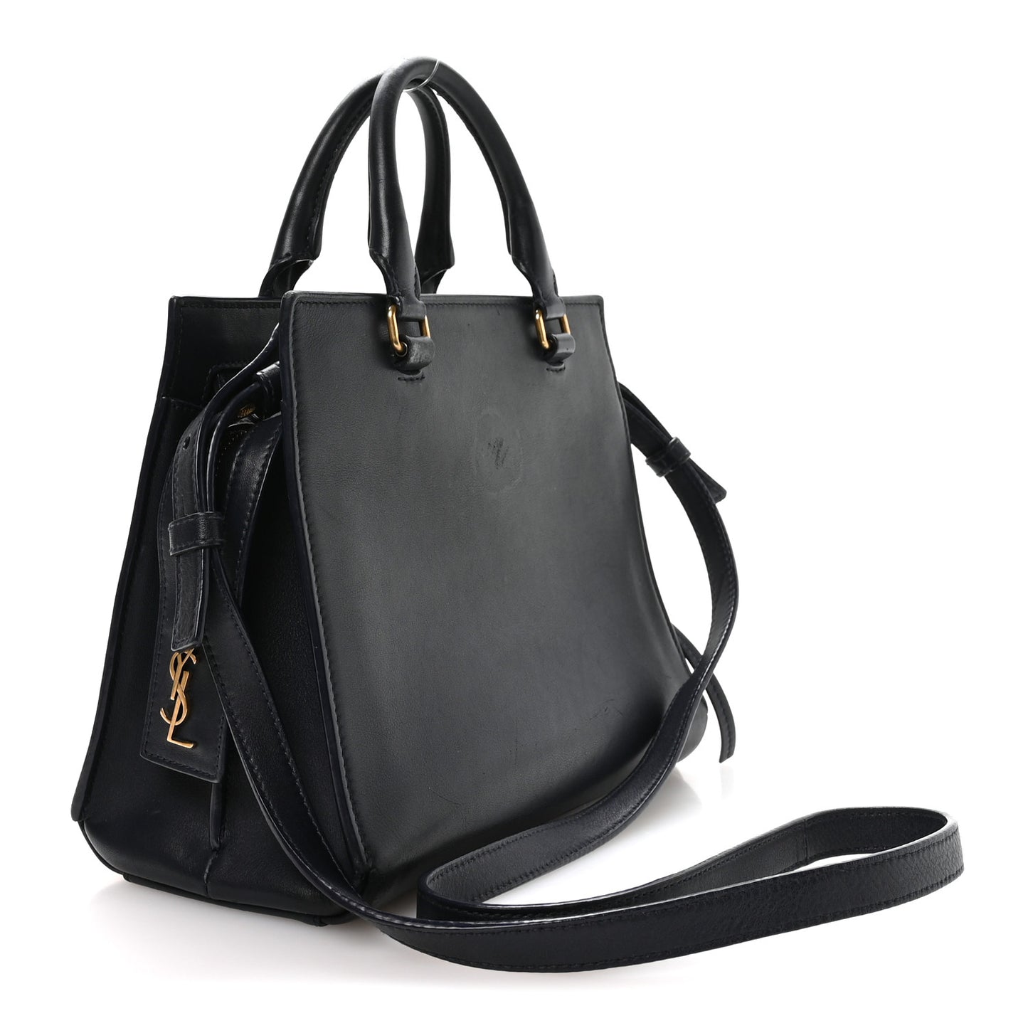 Smooth Calfskin Small East Side Tote Midnight Blue