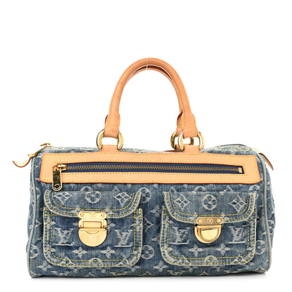 Louis Vuitton Monogram Denim Neo Speedy Blue 1 of 11
