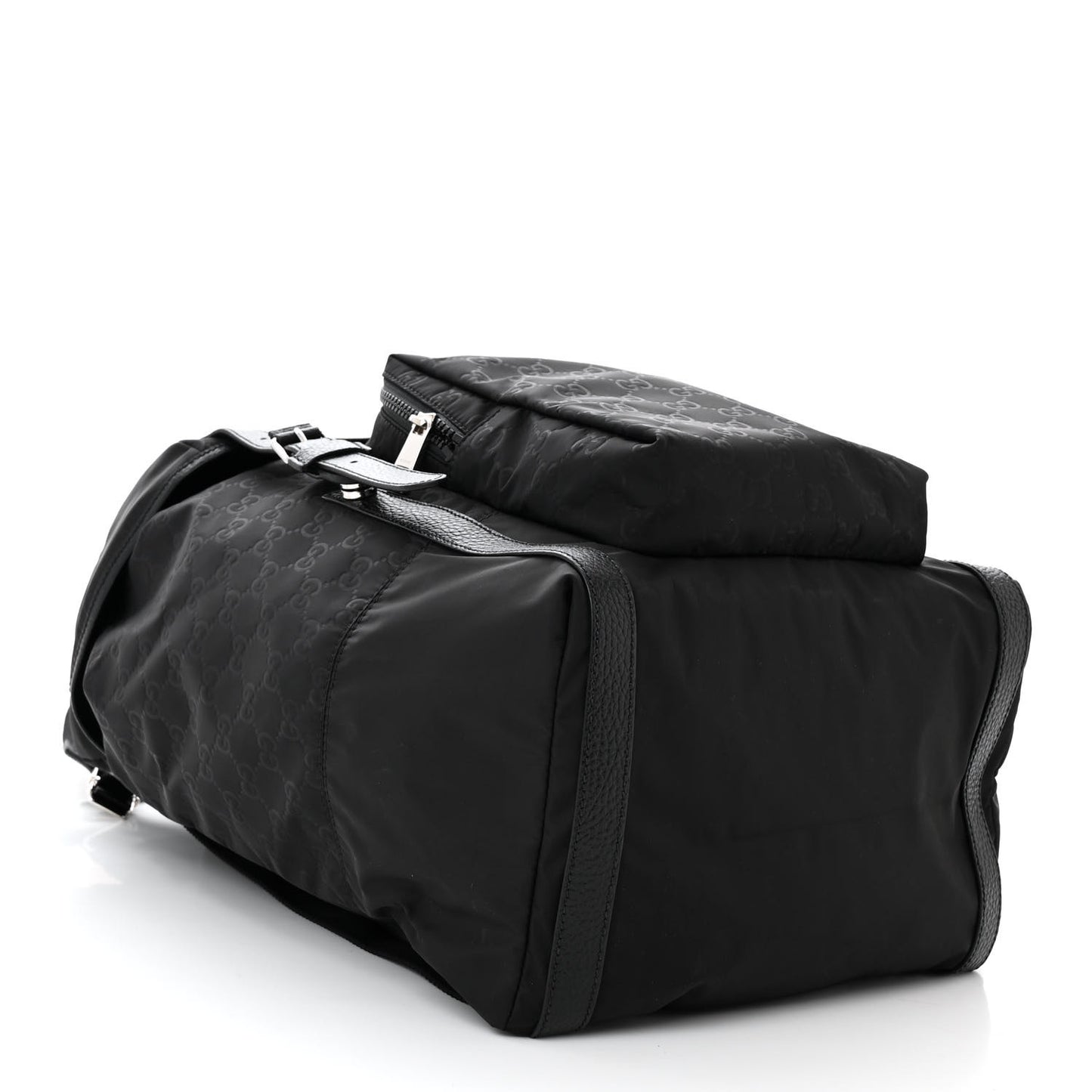 Nylon Monogram Medium Light Double Buckle Backpack Black