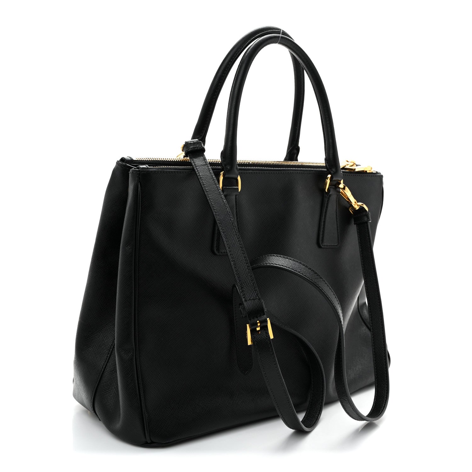 Prada Saffiano Medium Galleria Double Zip Tote Black 3 of 11