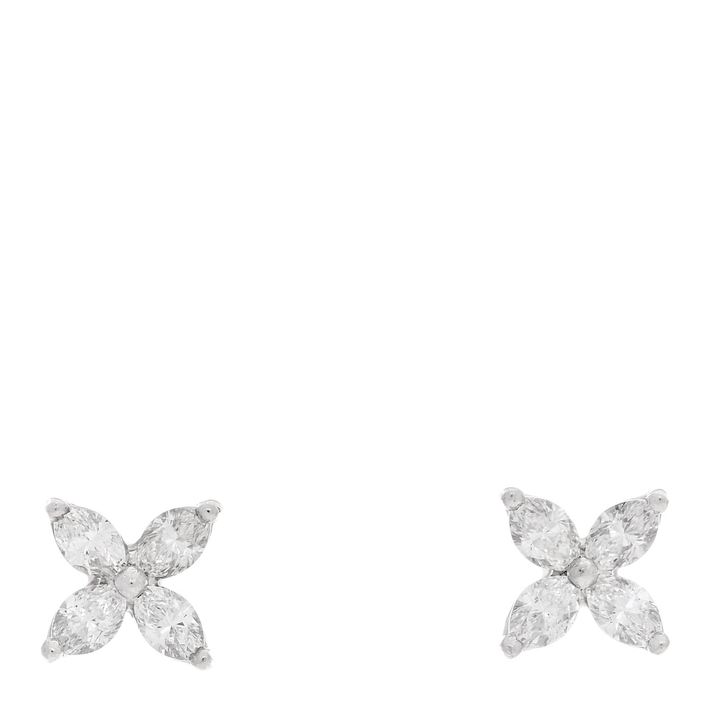 Platinum Diamond .64ct Small Victoria Earrings
