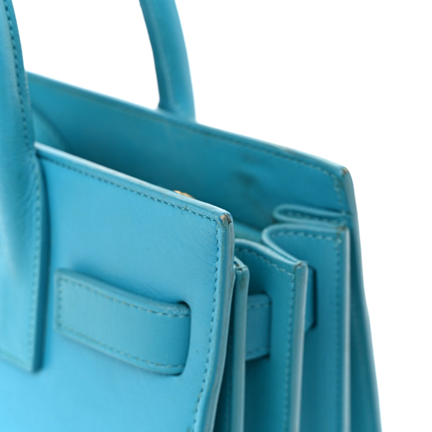 Saint Laurent Calfskin Nano Sac De Jour Turquoise 22 of 33