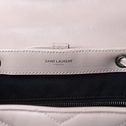 Saint Laurent Calfskin Y Quilted Monogram Small Loulou Backpack Marble Pink 7 of 11