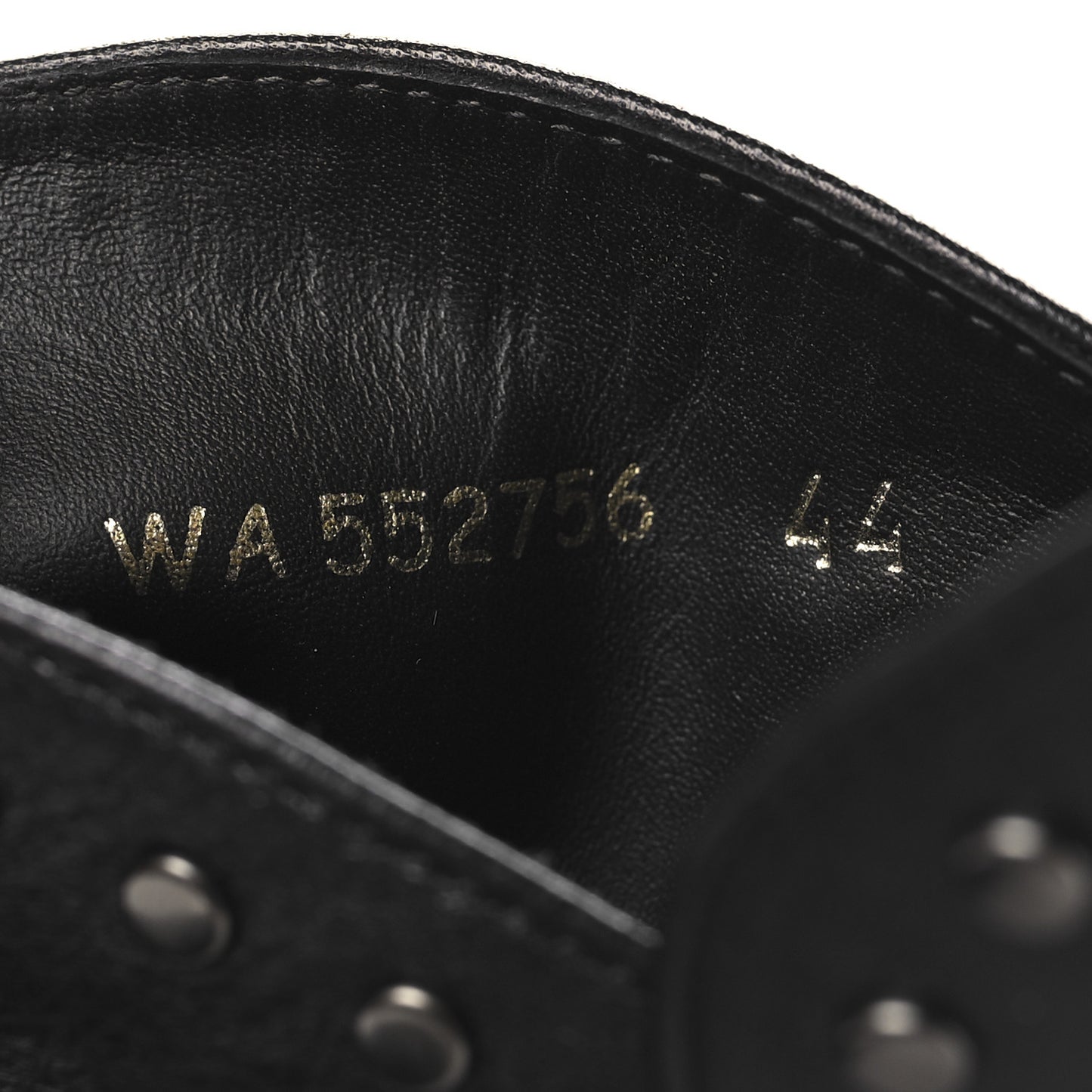Calfskin Dakota 50 Stud Bootie 44 Black