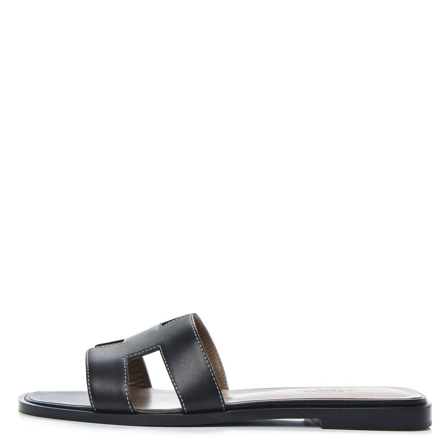 Box Calfskin Oran Sandals 37 Black