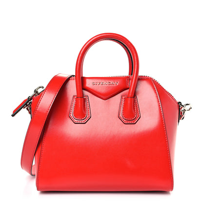 Givenchy Shiny Lord Calfskin Mini Antigona Red 1 of 9