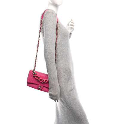 Chanel Lambskin Quilted Resin Bi-Color Chain Flap Bag Pink 2 of 11