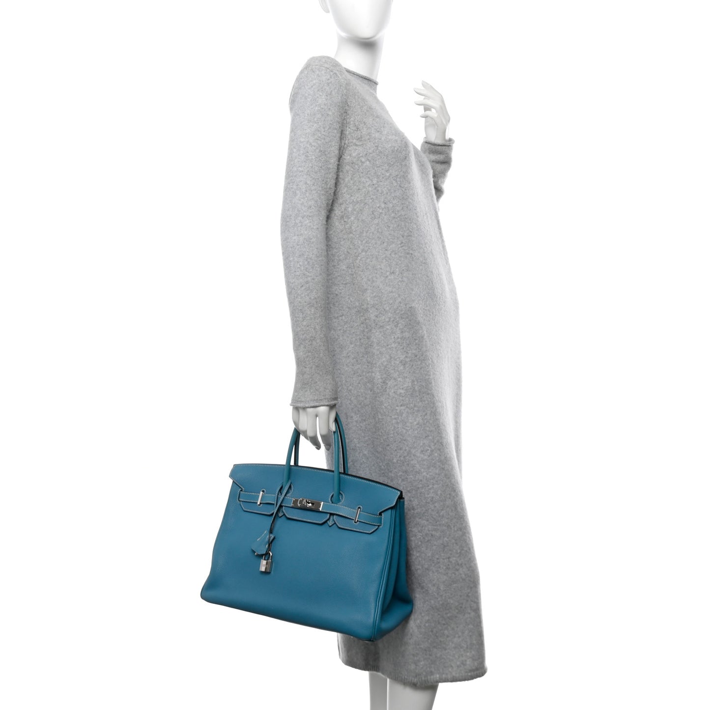 Taurillon Clemence Birkin 35 Blue Jean