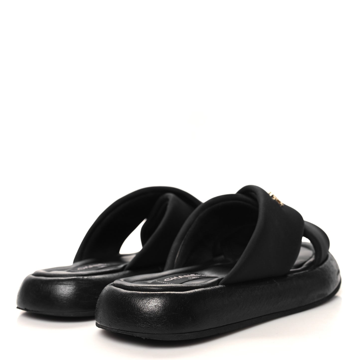 Fabric CC Mules Sandals 38 Black