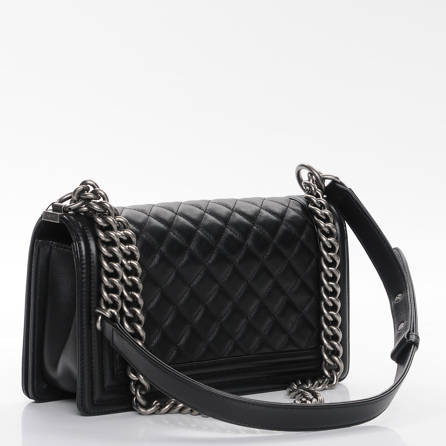 Chanel Calfskin Quilted Medium Boy Flap Black 3 of 8
