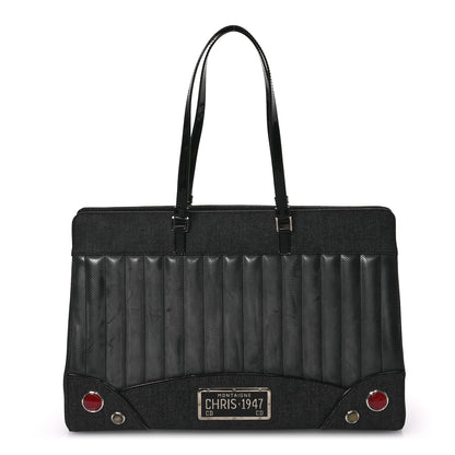Christian Dior Calfskin Patent Trailer Trash Cadillac Tote Black 1 of 10