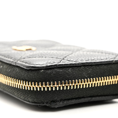 Chanel Caviar Quilted Zip Coin Purse Black 9 of 9