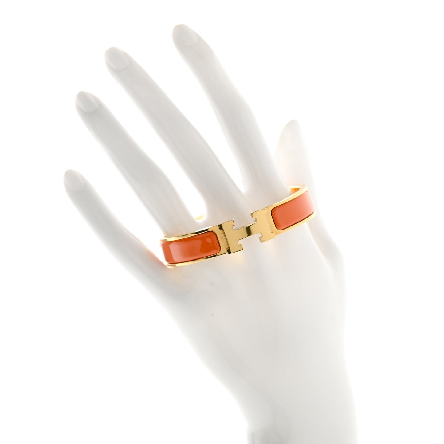 Enamel Narrow Clic Clac H Bracelet PM Orange