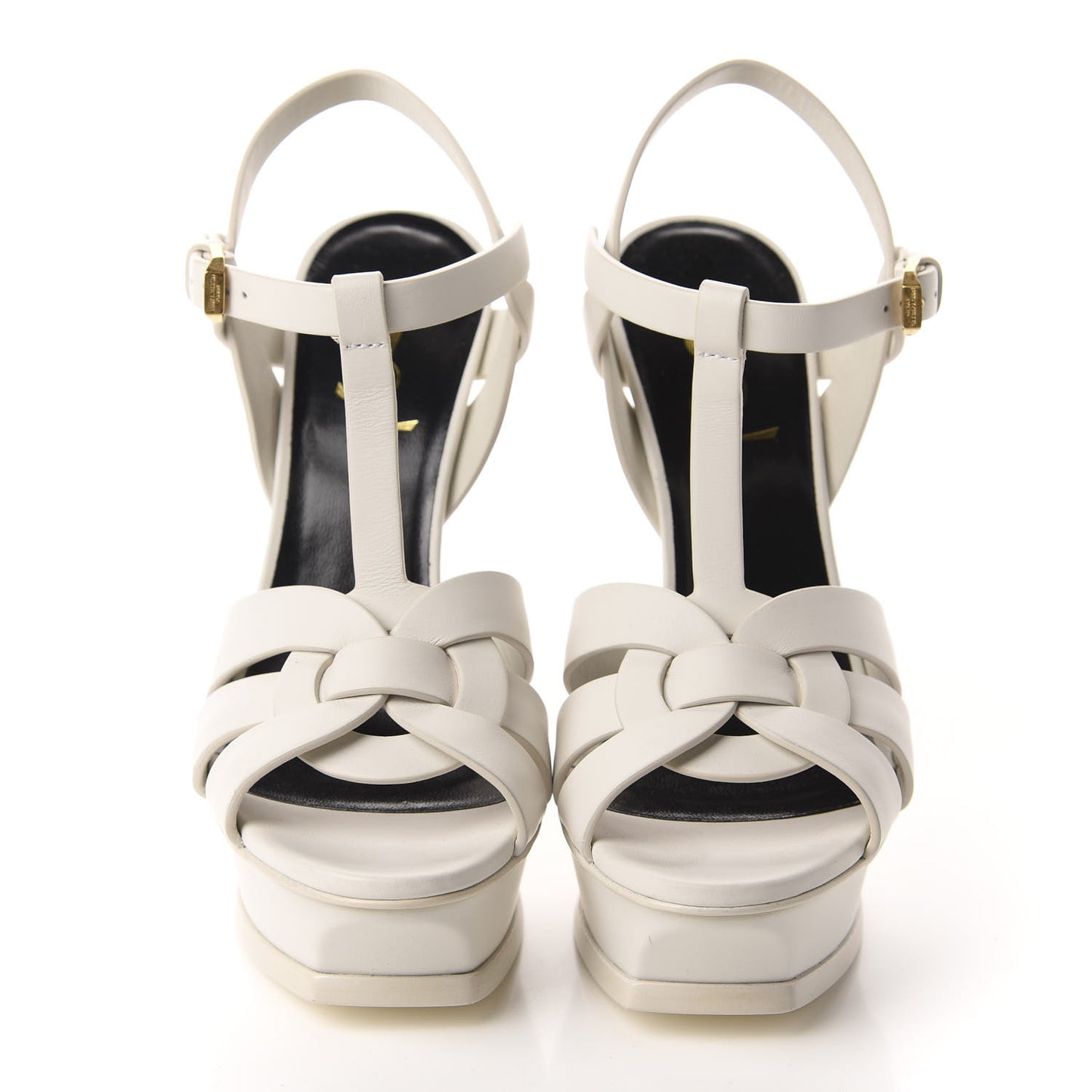 Calfskin Tribute 105 Platform Sandals 36 Porcellana