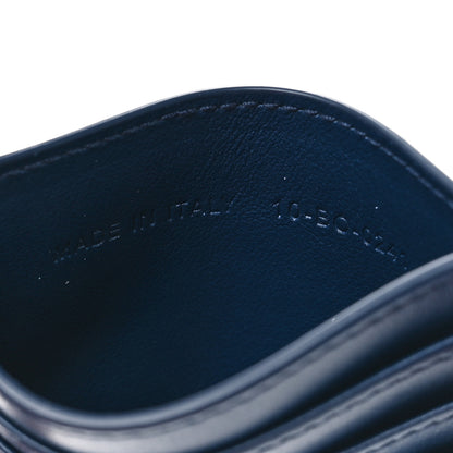 Christian Dior Calfskin Oblique Galaxy Perforated Card Holder Blue White 7 of 8