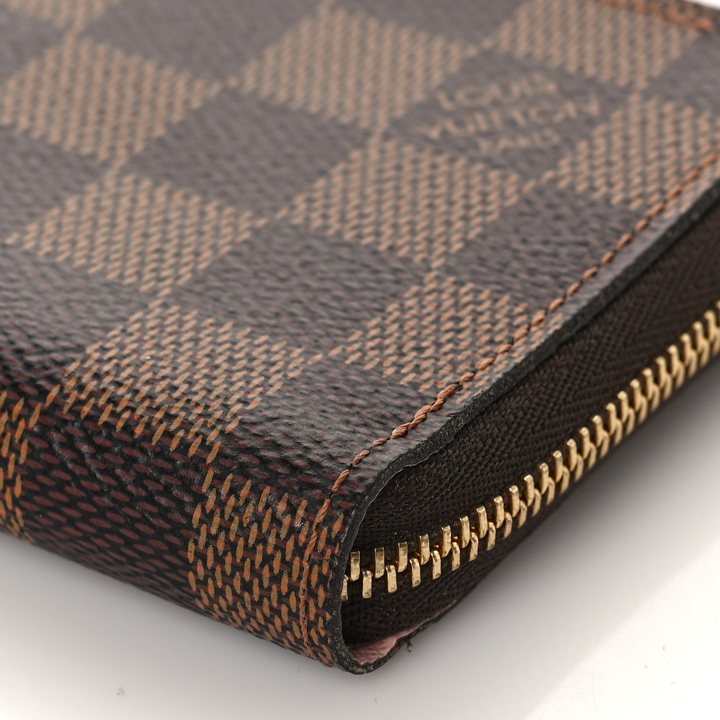 Damier Ebene Zippy Coin Purse Rose Ballerine