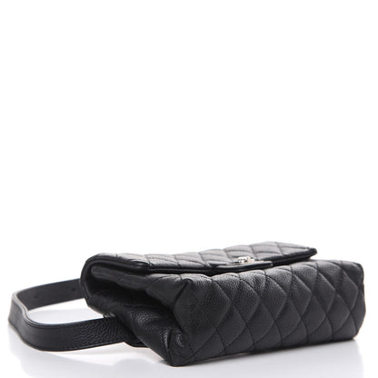 Chanel Grained Calfskin Quilted 2.55 Reissue Flap Belt Bag Clutch Black 4 of 13