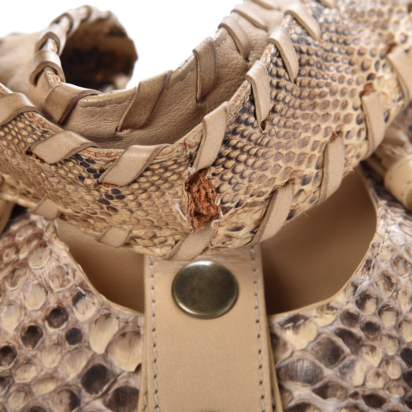 Python Silverado Shoulder Bag Beige