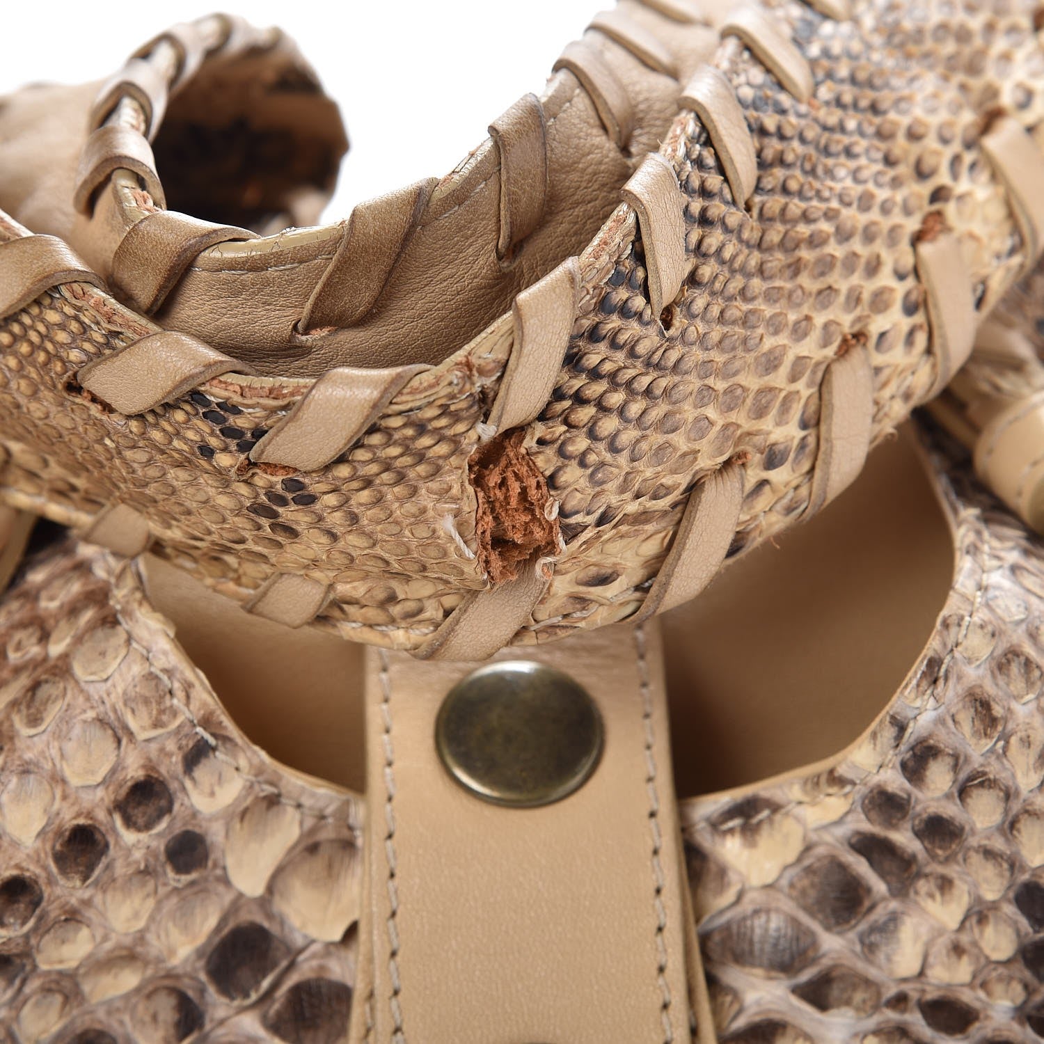 Chloe Python Silverado Shoulder Bag Beige 8 of 8