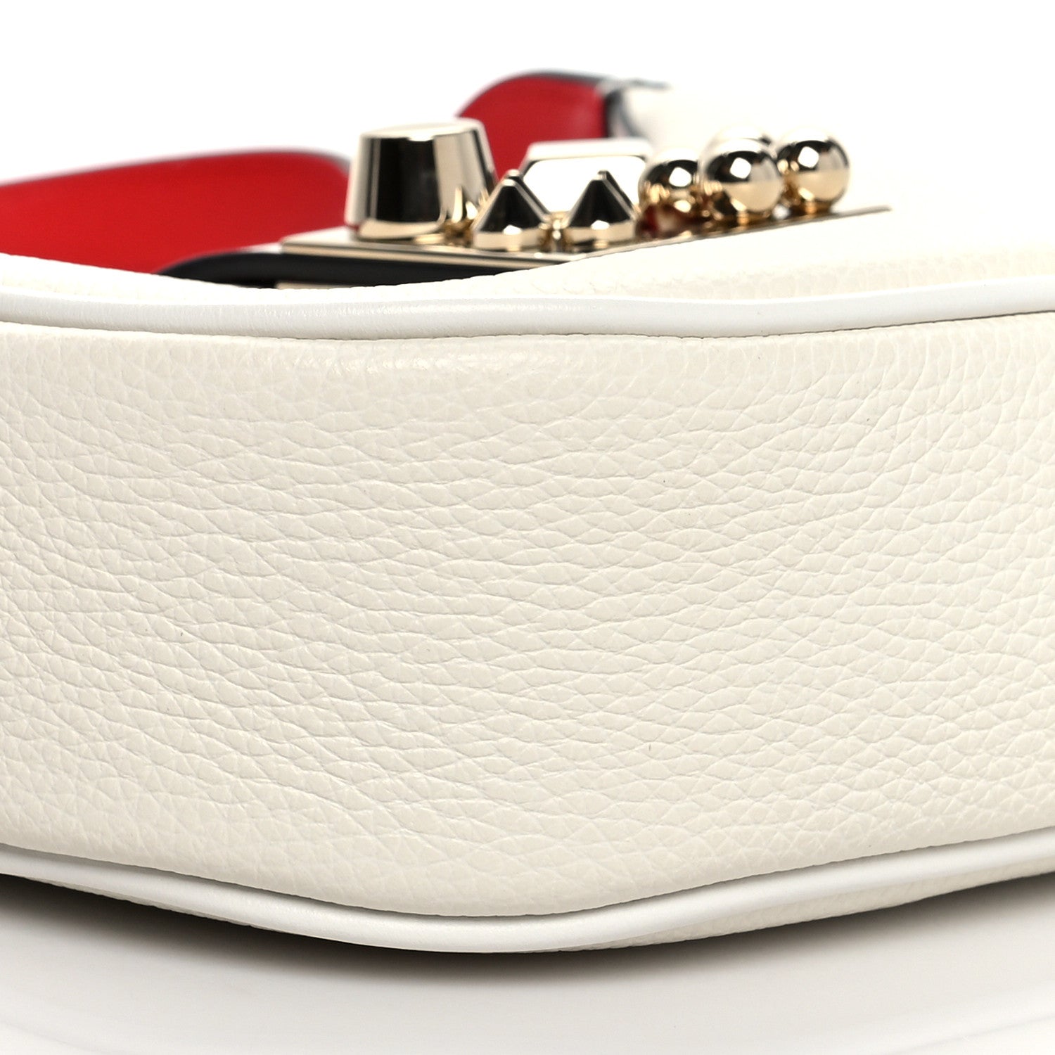 Christian Louboutin Calfskin Mini Carasky Shoulder Bag White 7 of 8