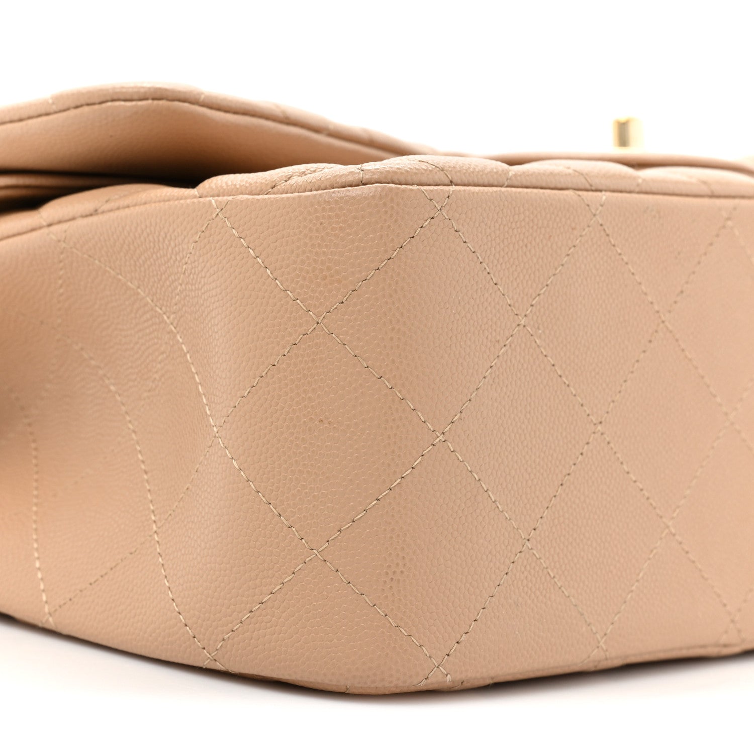 Chanel Caviar Quilted Jumbo Double Flap Beige 11 of 17