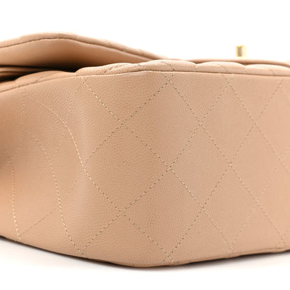 Chanel Caviar Quilted Jumbo Double Flap Beige 11 of 17