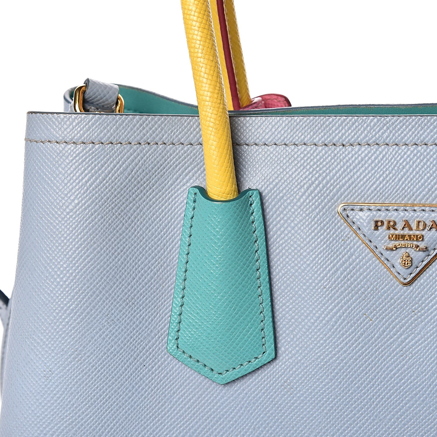 Prada Saffiano Cuir Small Double Bag Astrale Giada Multicolor 12 of 24