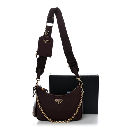 Prada Saffiano Lux Re-Edition 2005 Shoulder Bag Bordeaux 11 of 11