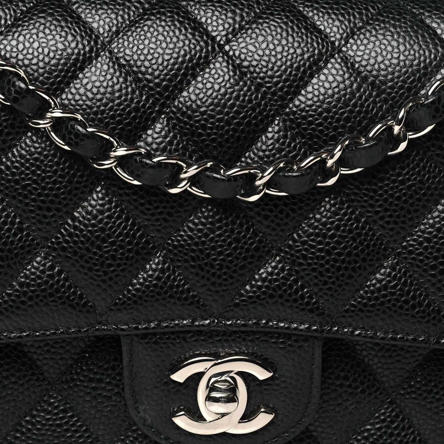 Chanel Caviar Quilted Medium Double Flap Black 8 of 11